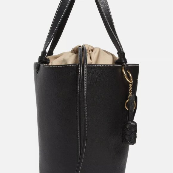 See by Chloe Cecelia Large Bucket/Tote Shoulder Bag, Black, EUC - Picture 4 of 9